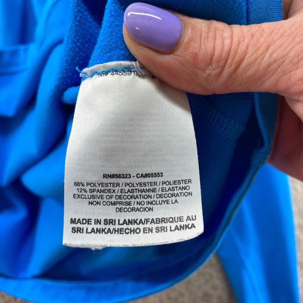 Nike Therma-FIT Training Top Womens Medium Blue Quarter Zip Pullover‎